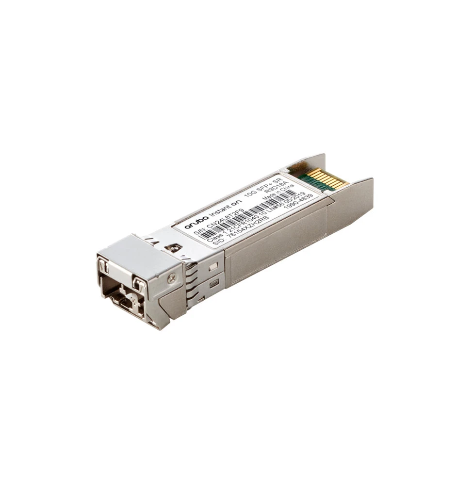 Module SFP+ Aruba 10G SFP+ LC SR OM3 R9D18A vue de face