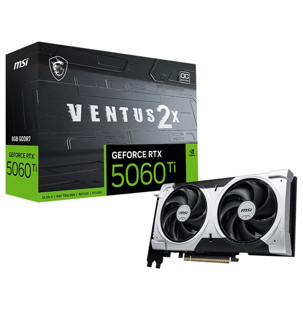 MSI GeForce RTX 5060 Ti 8G VENTUS 2X OC PLUS — vue produit, livraison Global Zone à Casablanca