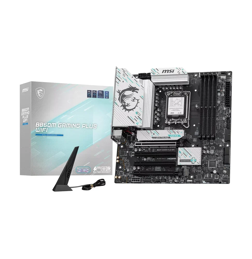 MSI B860M Gaming Plus WiFi — vue produit, livraison Global Zone à Casablanca
