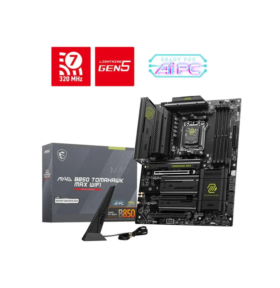 MSI MAG B850 Tomahawk Max WiFi — vue produit, livraison Global Zone à Casablanca