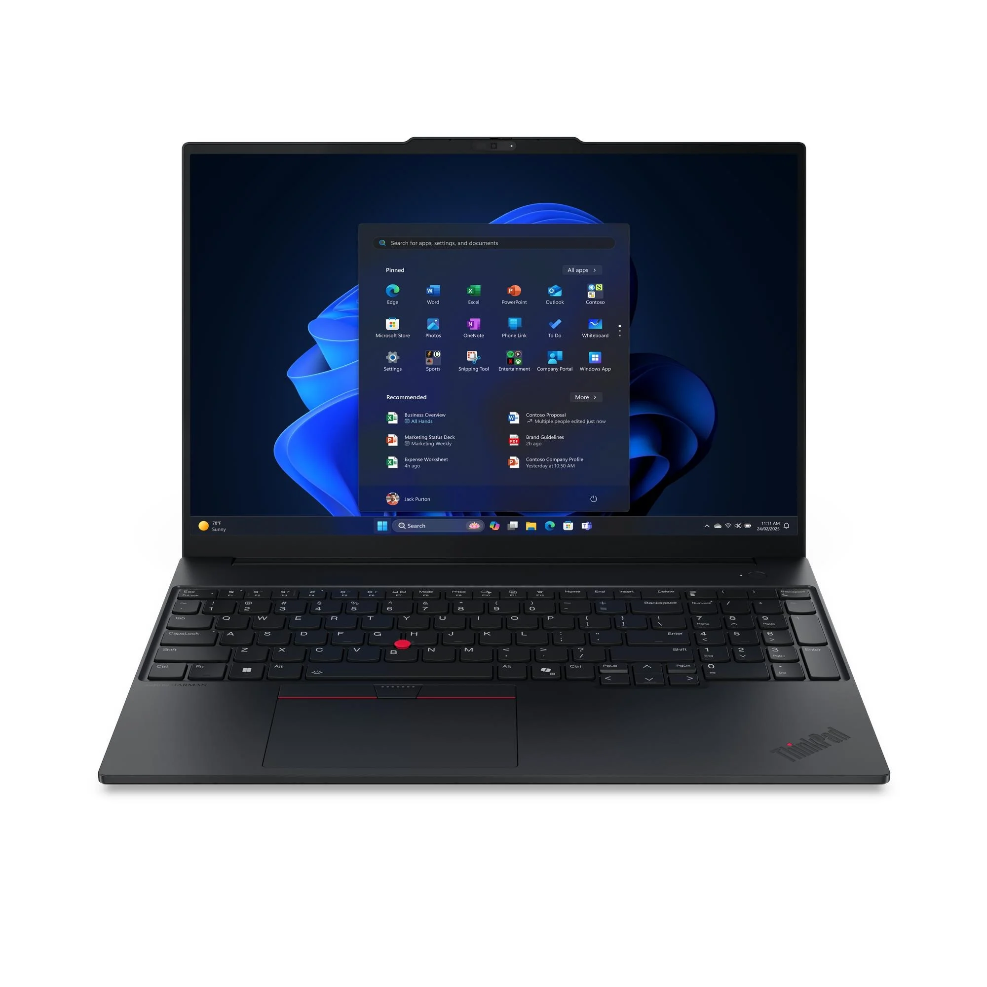 PC portable Lenovo ThinkPad E16 Gen3 vue de profil