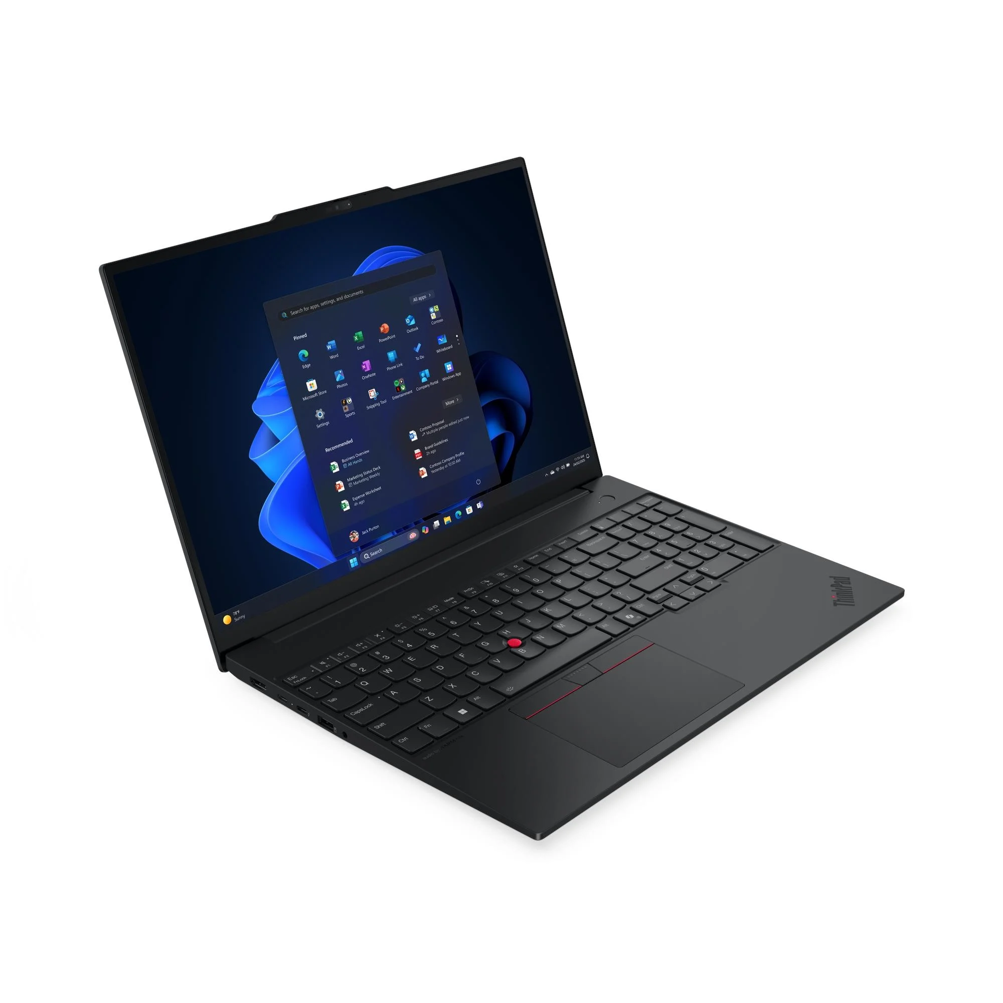 PC portable Lenovo ThinkPad E16 Gen3 vue trois-quarts