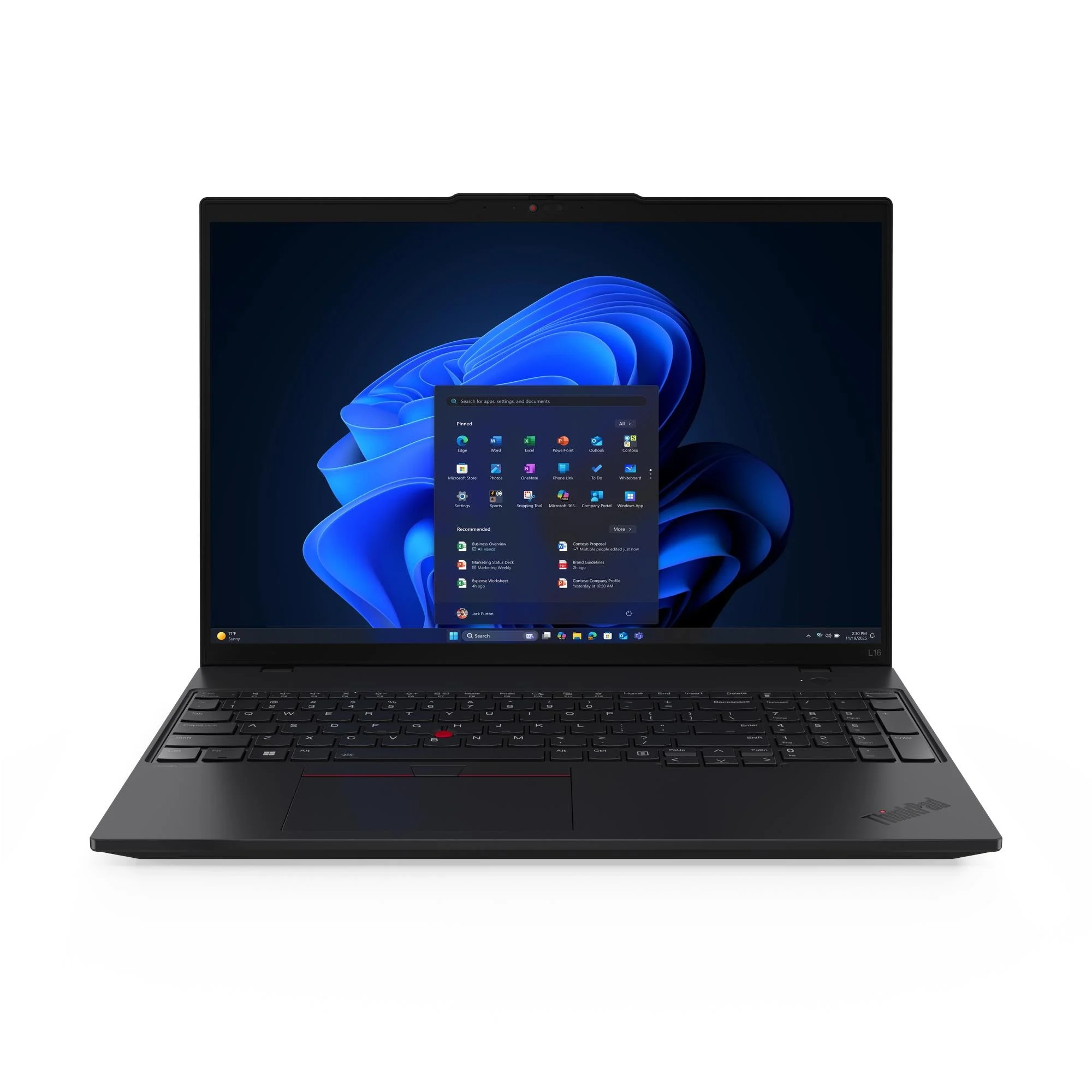 PC portable Lenovo ThinkPad L16 Gen 2 vue de profil