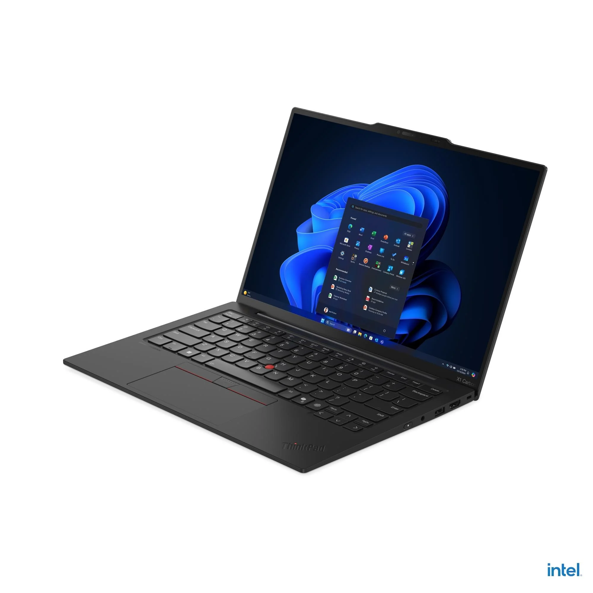 PC portable Lenovo ThinkPad X1 Carbon Gen 13 Aura Edition ouvert