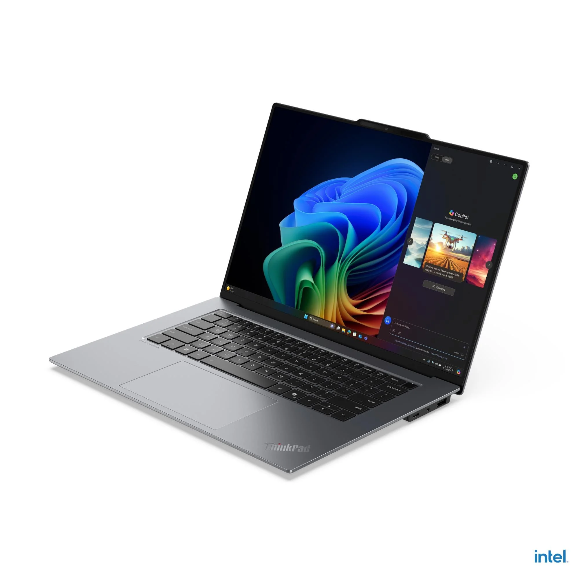 PC portable Lenovo ThinkPad X9-15 Gen 1 Aura Edition vue ouverte