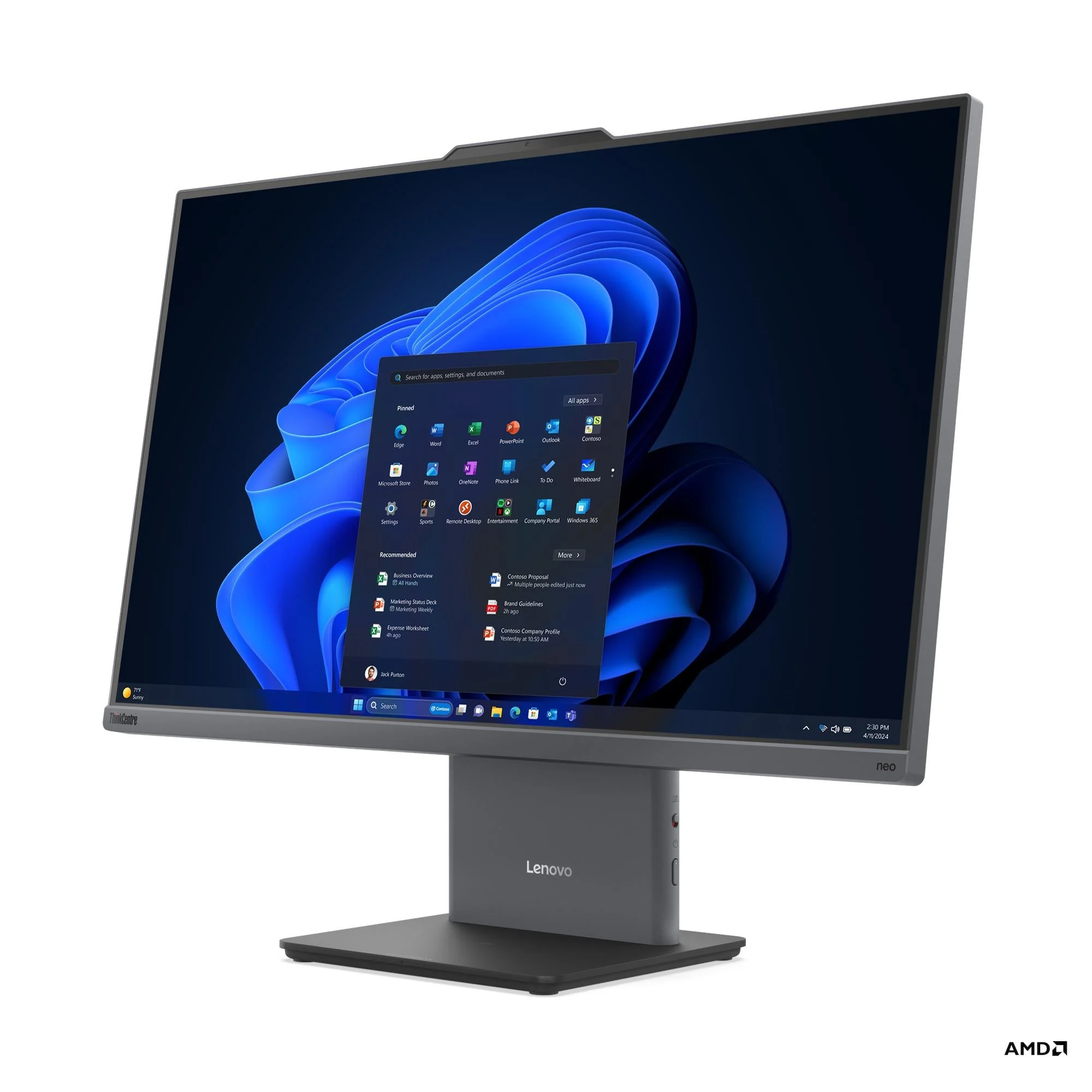 PC tout-en-un Lenovo ThinkCentre neo 55a 24 Gen 6 vue produit