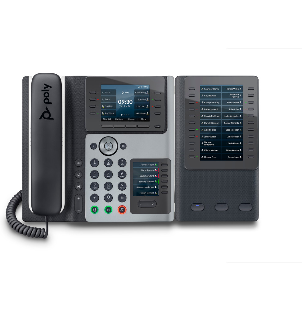 POLY Téléphone IP Edge E450 compatible PoE Téléphone IP Poly Edge E450 compatible PoE (82M90AA)