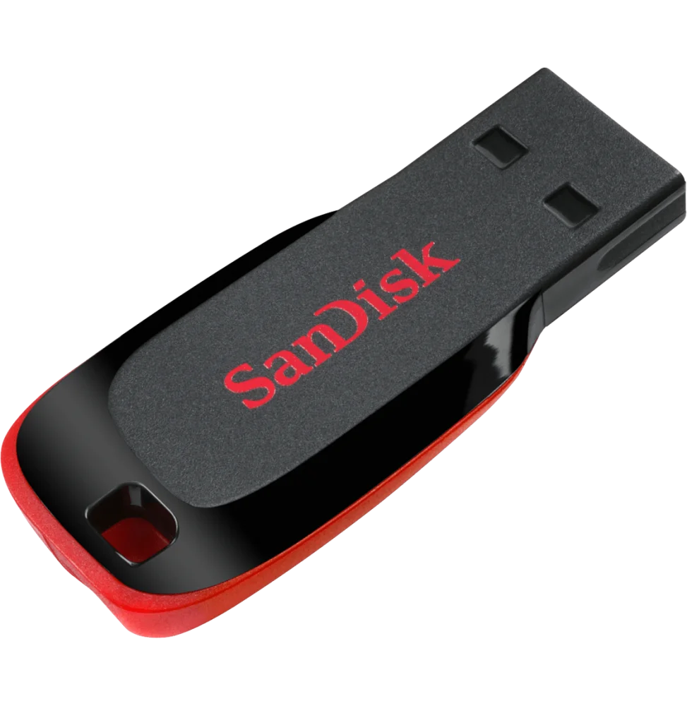 Clé USB SanDisk Cruzer Blade 128 Go vue en perspective