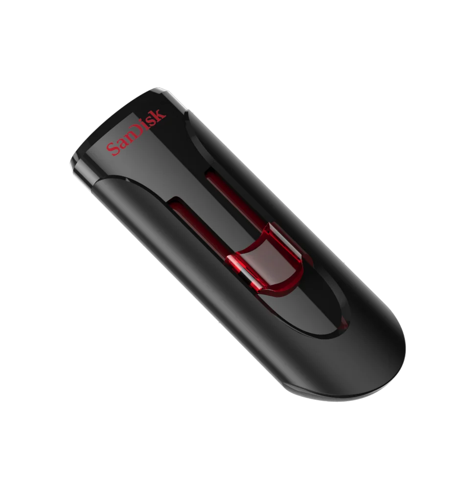 Clé USB SanDisk Cruzer Glide 128 Go vue en perspective