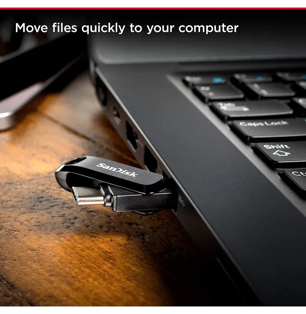 Clé USB SanDisk Ultra Dual Drive Go 64 Go vue rapprochée