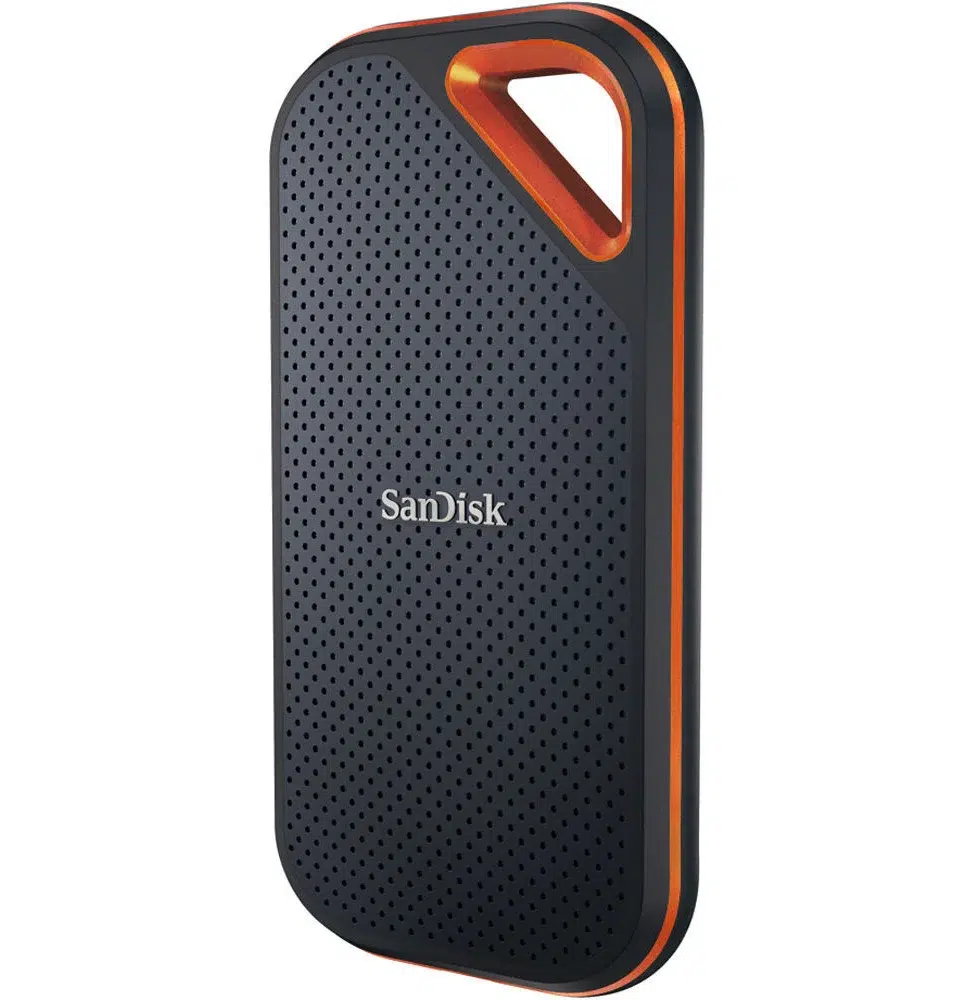 SSD portable SanDisk Extreme PRO 4 To vue en perspective
