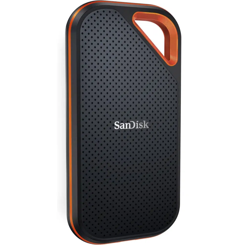 SSD portable SanDisk Extreme PRO 4 To vue rapprochée