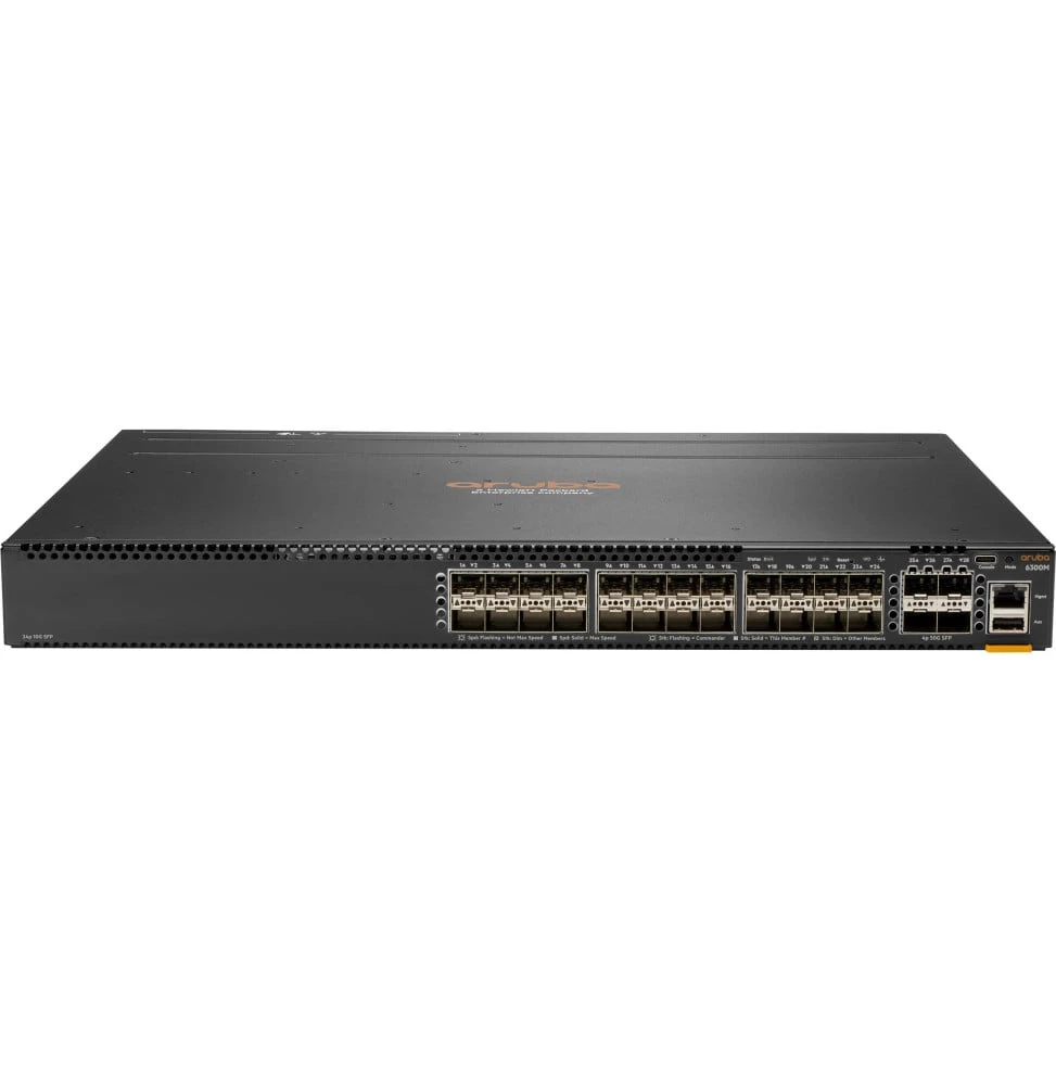 Switch Administrable Aruba CX 6300M 24 ports 10G SFP+ et 4 ports SFP56 JL658A vue de face