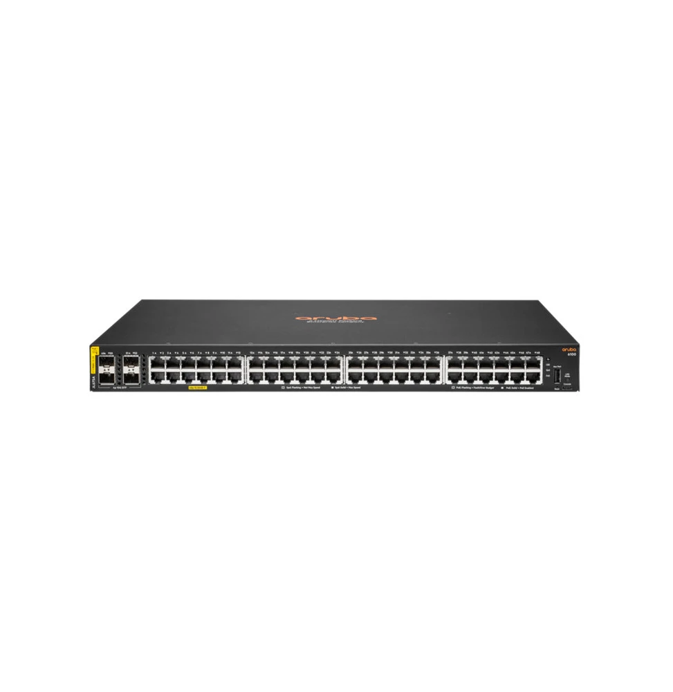 Switch PoE Aruba CX 6100 48G Classe 4 PoE 4SFP+ 370 W JL675A vue de face