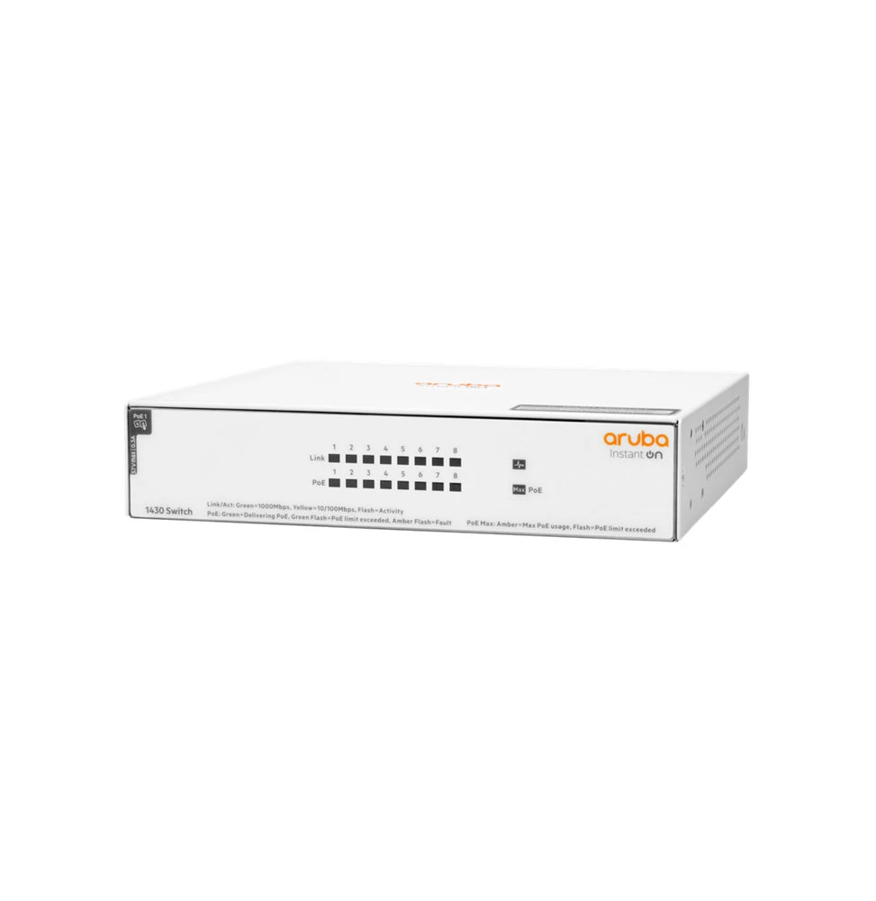 Switch PoE Aruba Instant On 1430 8G R8R46A vue 3