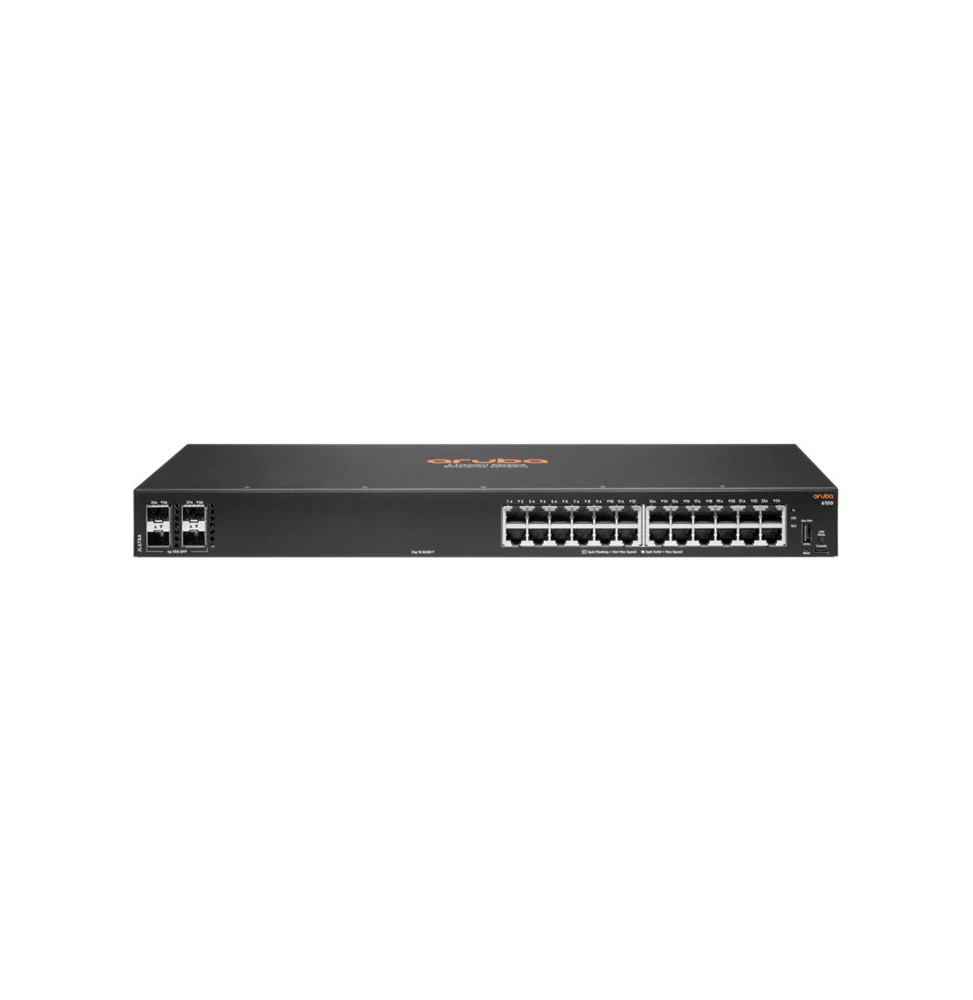 Switch Réseau Aruba CX 6100 24G 4SFP+ JL678A vue de face