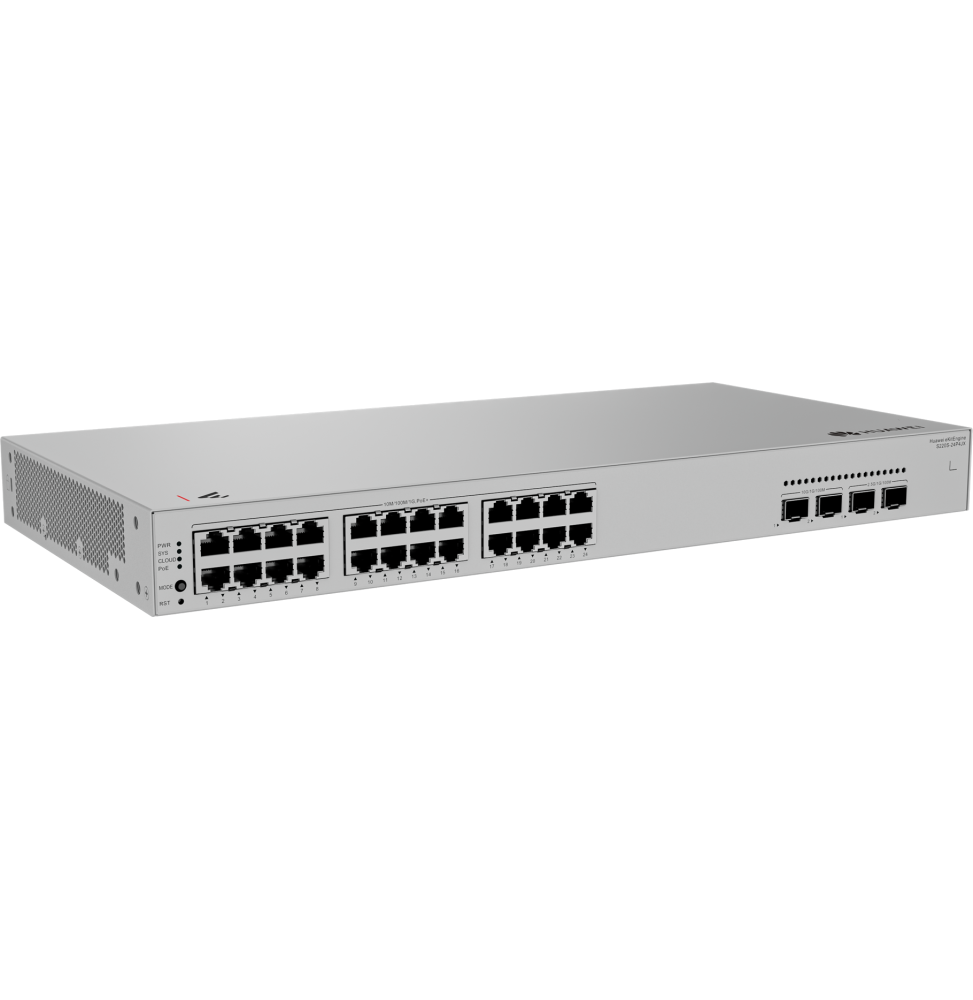 Switch Réseau Huawei eKitEngine S220S-24P4JX 24 Ports / 4SFP - PoE+ 400W vue angle — Global Zone Rabat