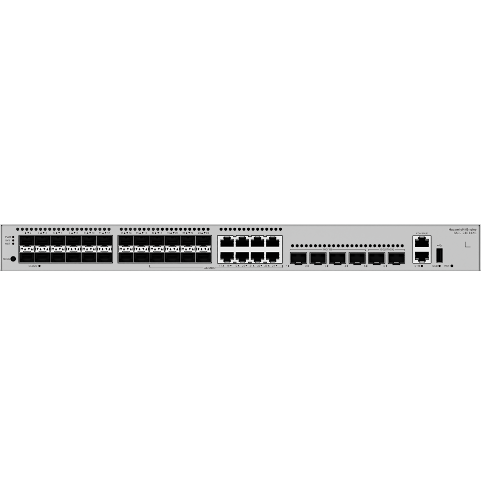 Switch Réseau Huawei eKitEngine S530-24ST4XE vue angle — Global Zone Rabat