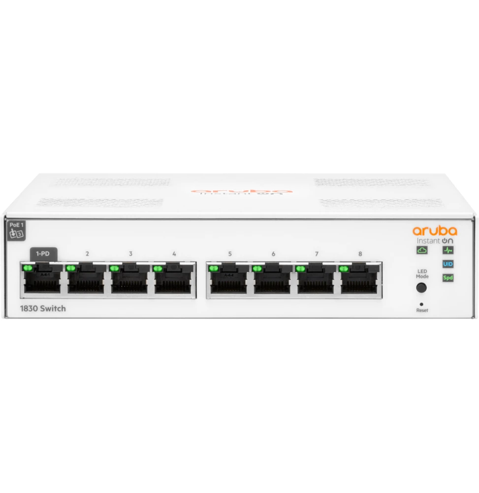 Switch Réseau Aruba Instant On 1830 8 ports JL810A vue de face