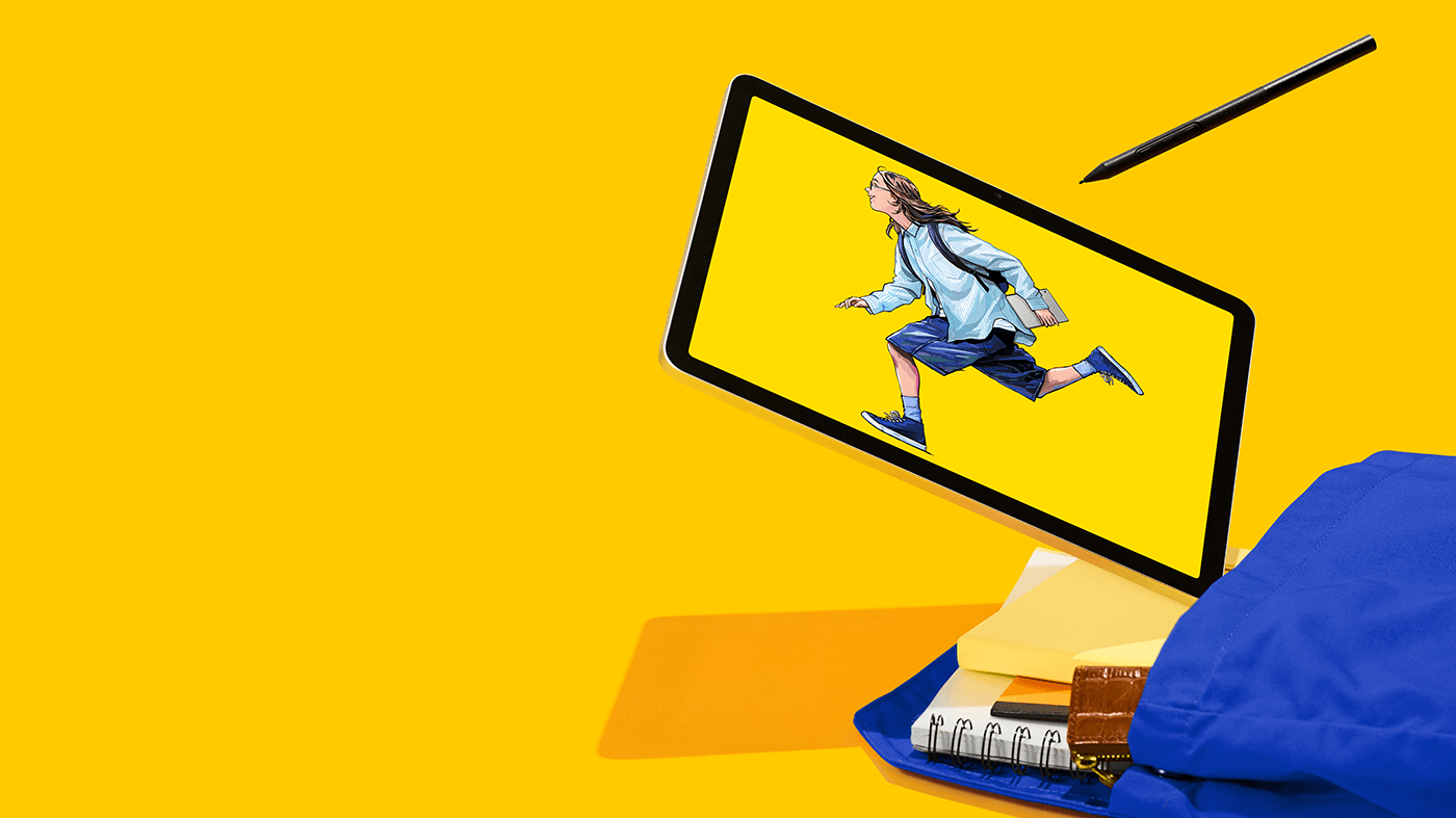Tablette Graphique avec Écran Wacom MovinkPad 11 vue d’angle