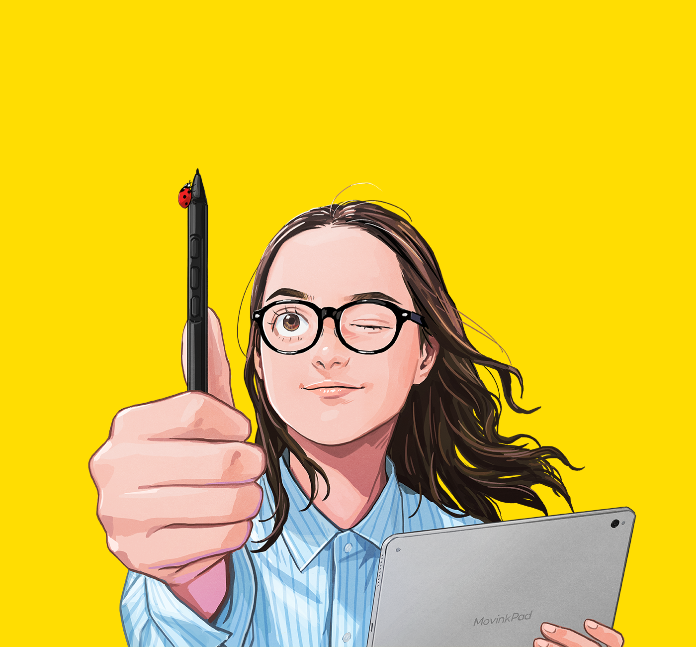 Tablette Graphique avec Écran Wacom MovinkPad 11 vue de face