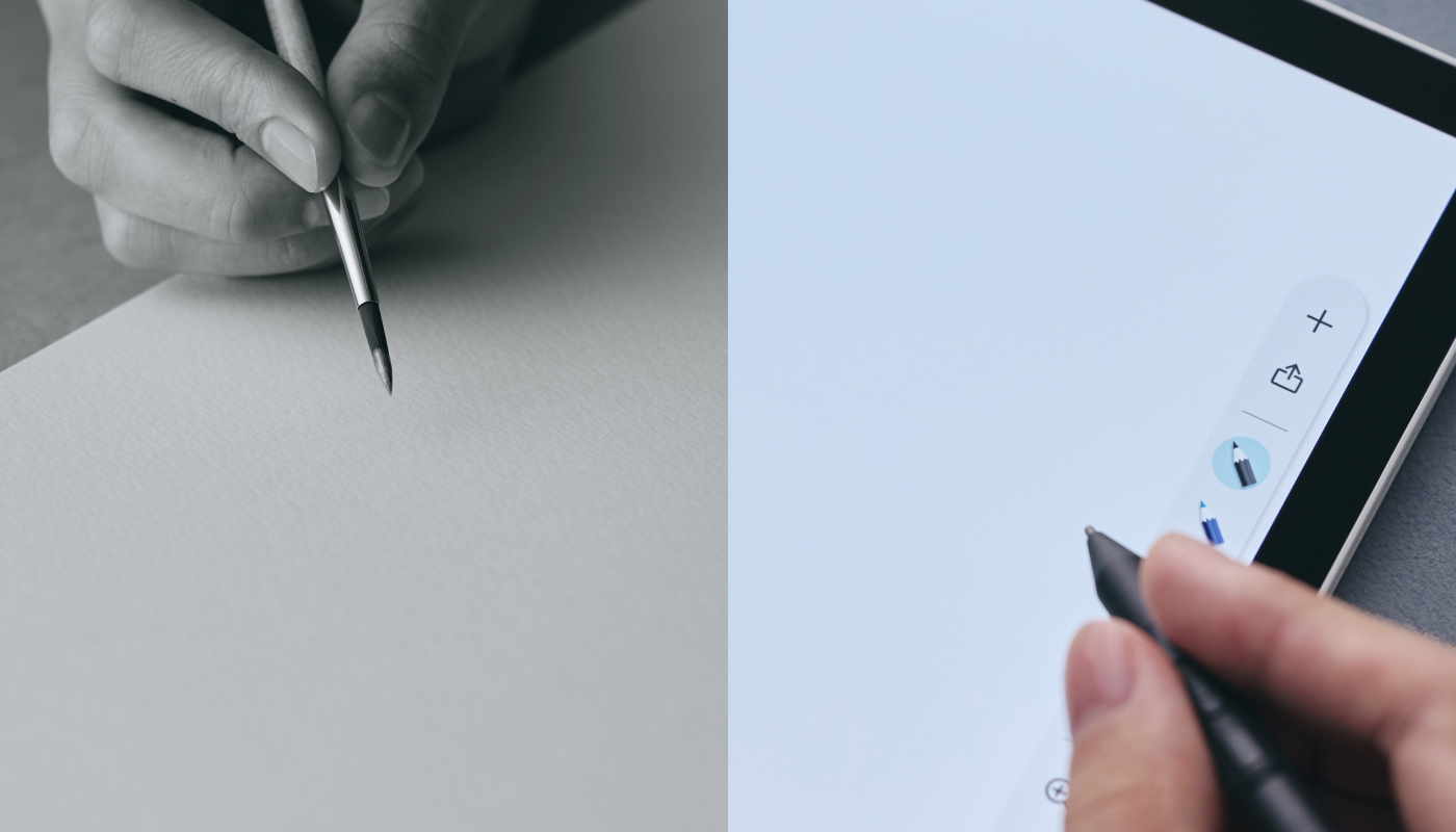 Tablette Graphique avec Écran Wacom MovinkPad Pro 14 vue latérale