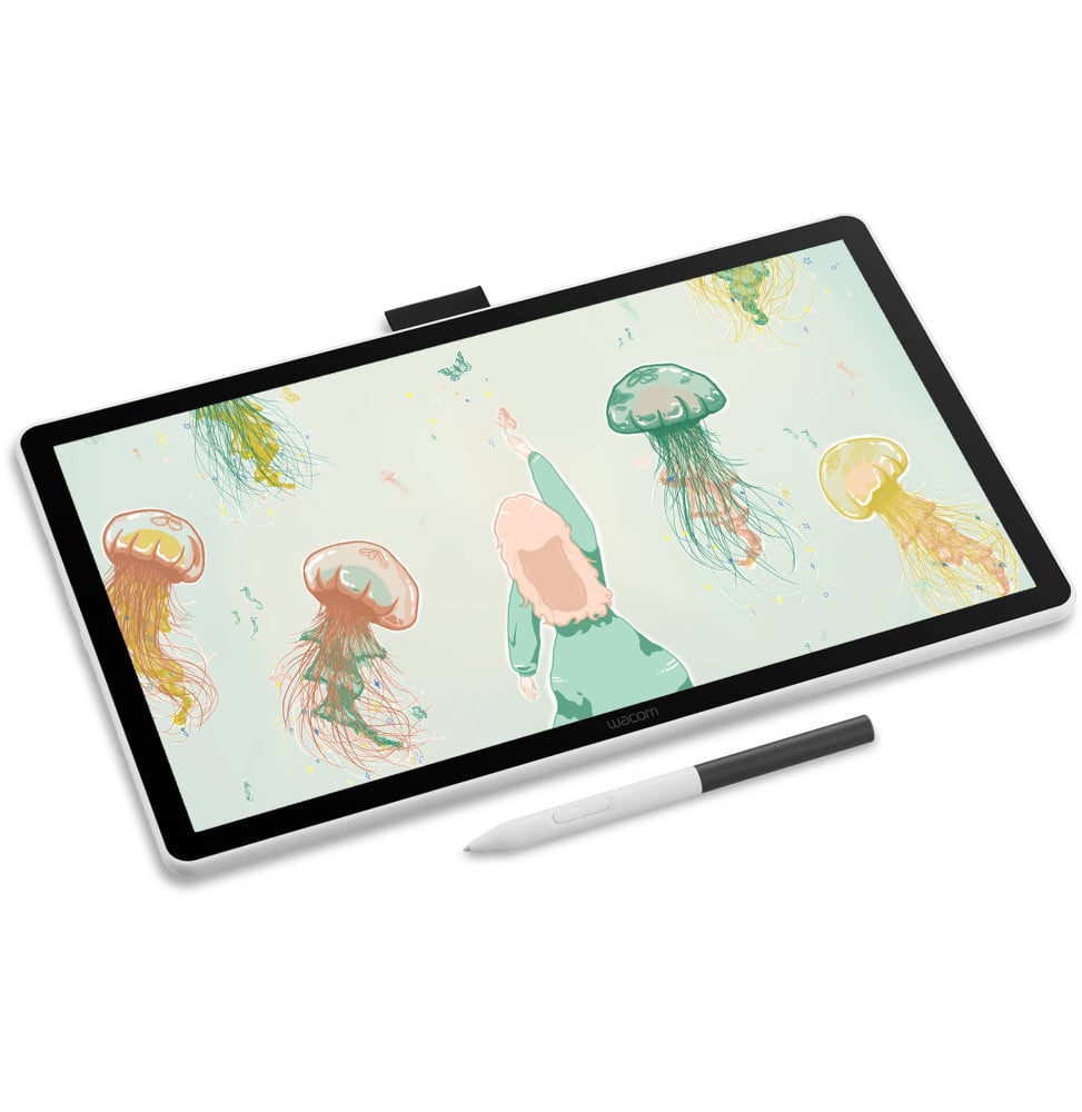Écran Interactif Wacom One 14 vue angle — référence DTC141W0