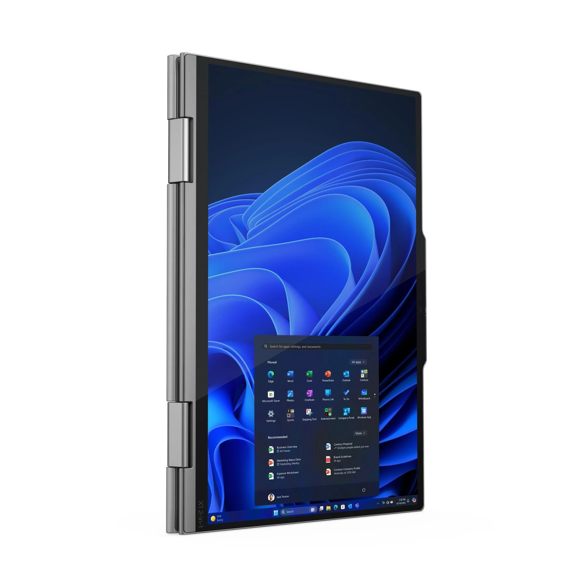 Ordinateur portable 2-en-1 Lenovo ThinkPad X1 2-in-1 Gen 10 Aura Edition vue arrière