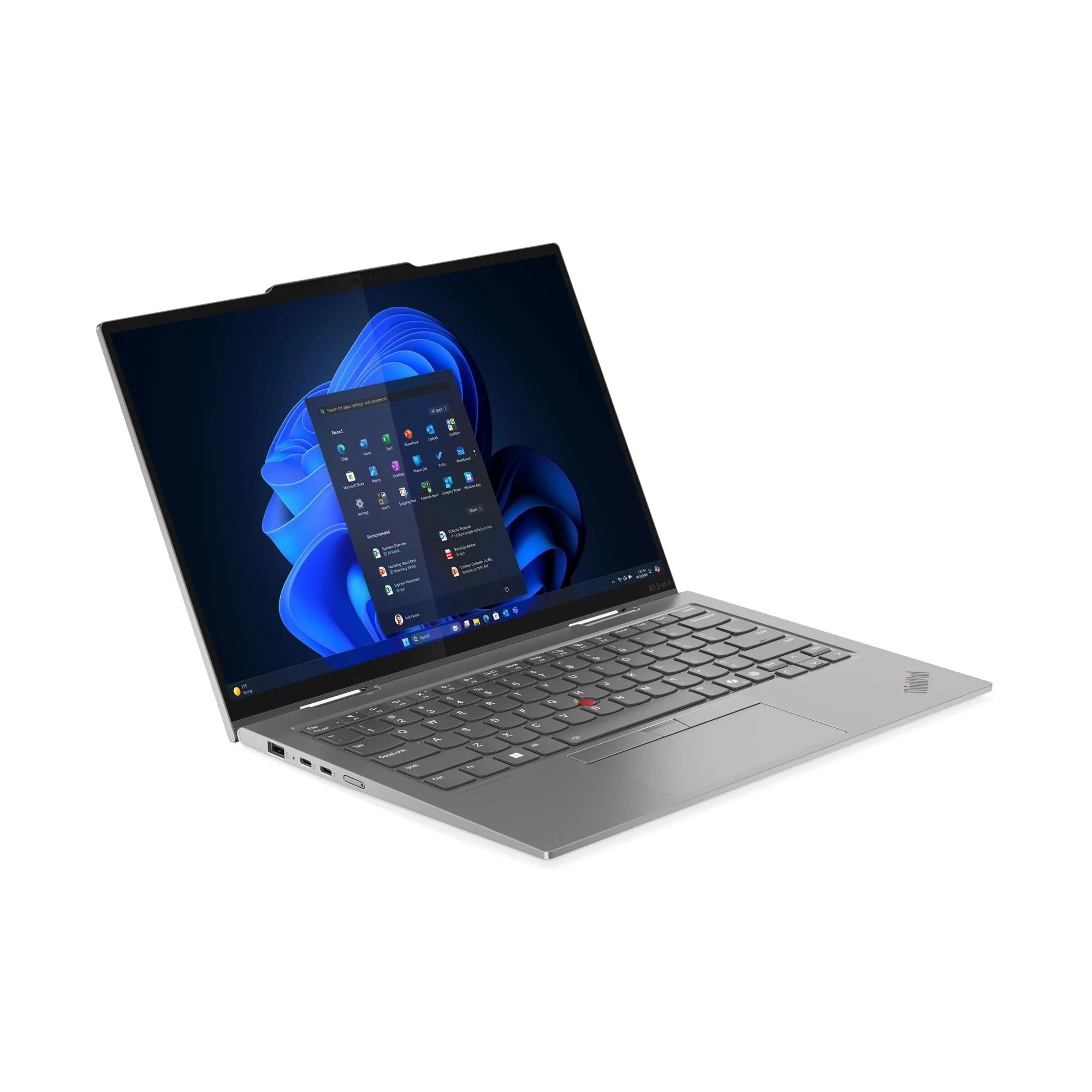 Ordinateur portable 2-en-1 Lenovo ThinkPad X1 2-in-1 Gen 10 Aura Edition ouvert
