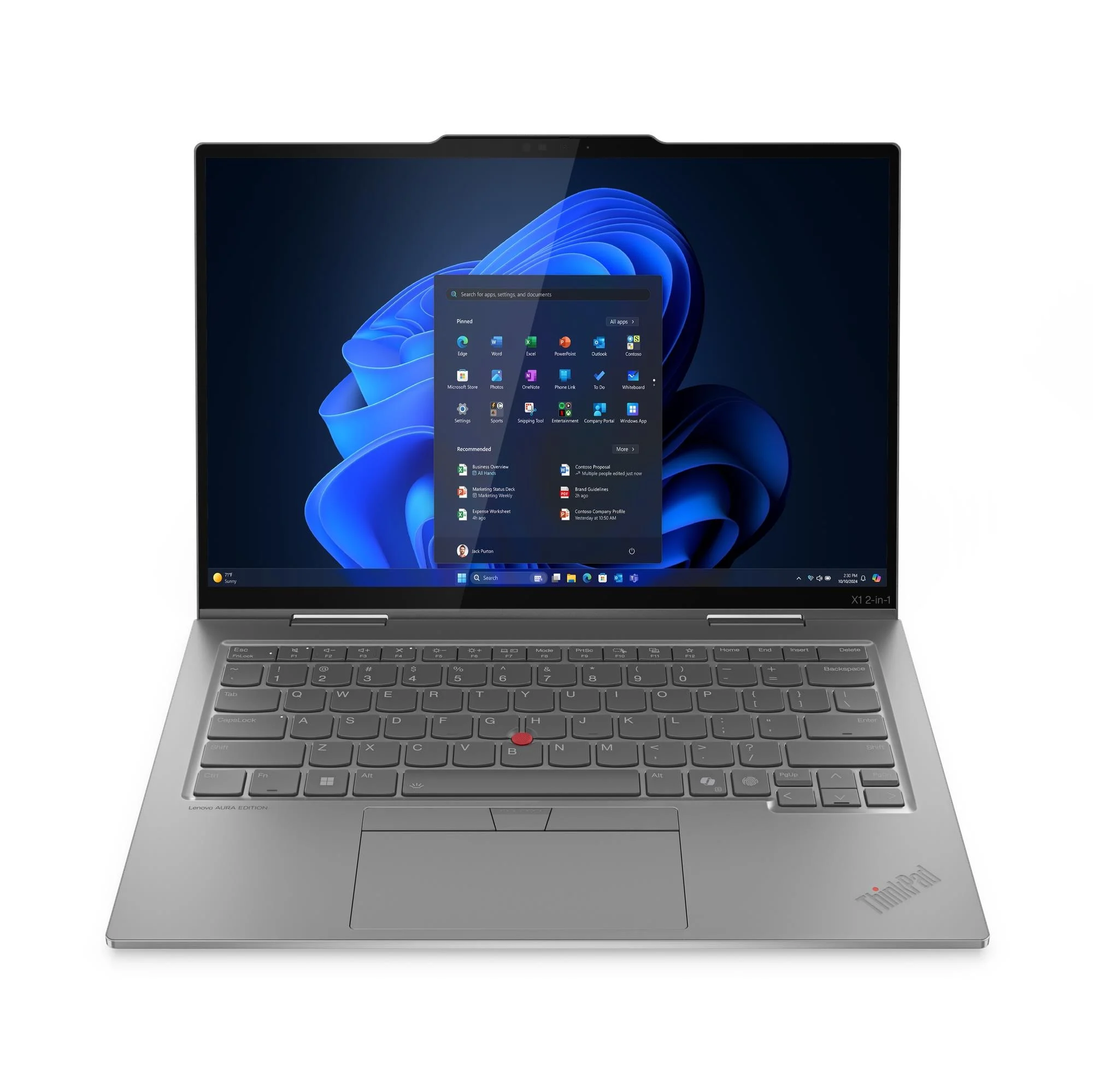 Ordinateur portable 2-en-1 Lenovo ThinkPad X1 2-in-1 Gen 10 Aura Edition vue produit