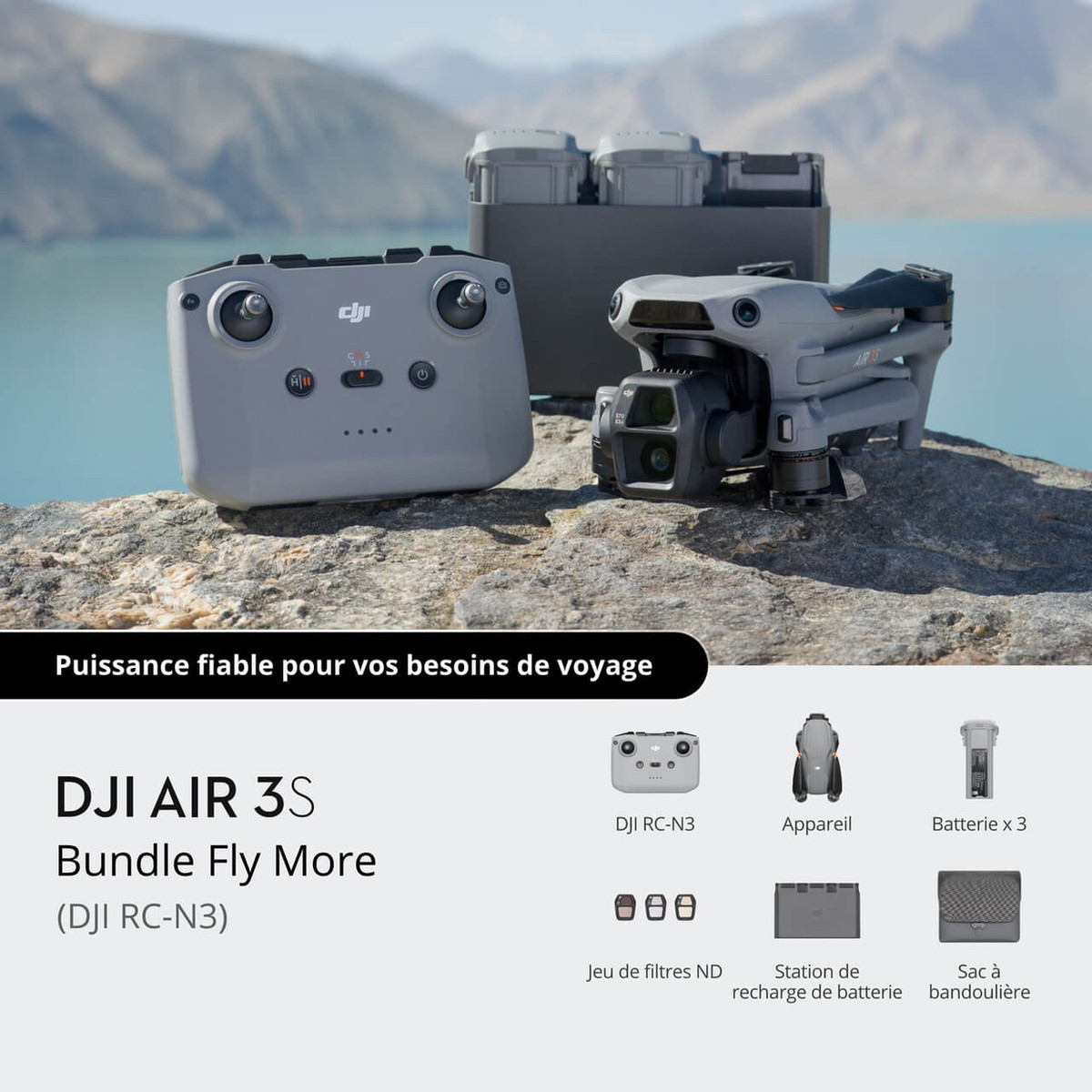 DJI Air 3S Fly More Combo (DJI RC-N3) DJI au meilleur prix au Maroc Tanger Casablanca Rabat — détail
