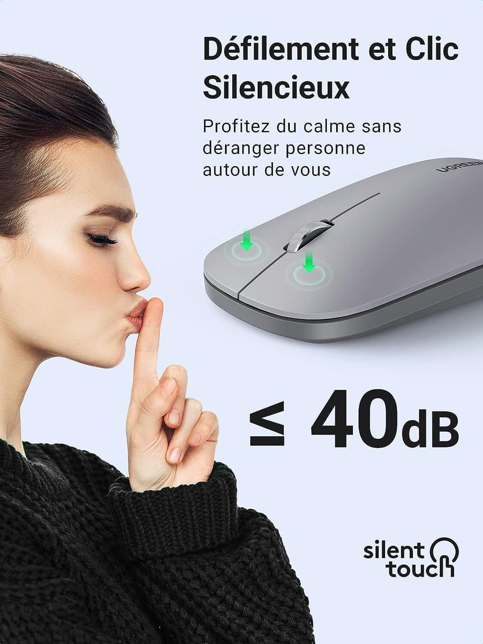 Souris Sans Fil UGREEN sans fil 2.4Ghz 90373 vue produit galerie 2