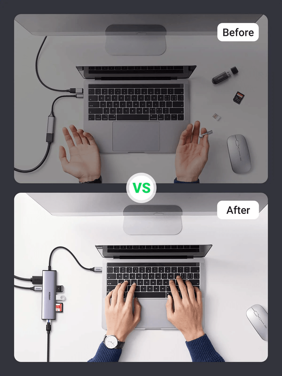 UGREEN 90568 Hub USB-C vue 05 au-meilleur-prix-au-Maroc-tanger-agadir-casablanca-marrakech-fes