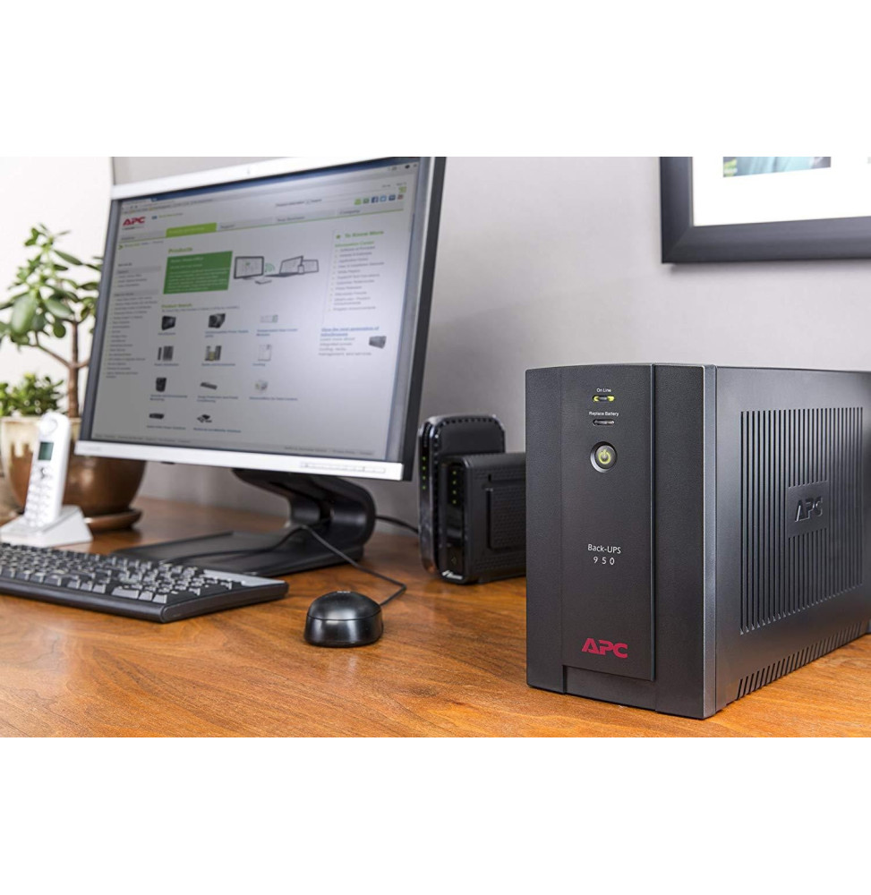 Onduleur APC BACK-UPS BX950U-FR APC-BACK-UPS-950VA-230V-AVR-PRISES-FRANCAISES-BX950U-FR Maroc