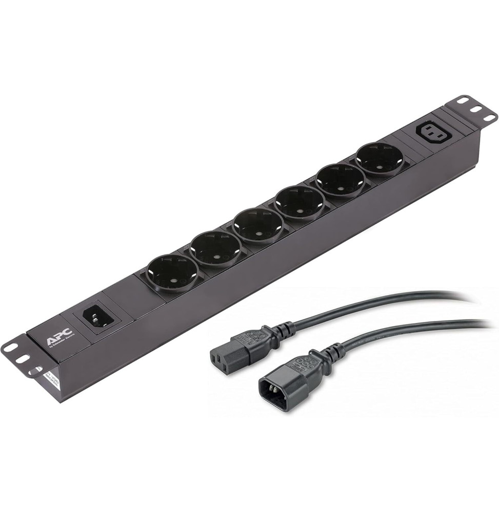 PDU Rack APC Easy PDU Basic 1U APC-EASY-PDU-BASIC-1U-6-PRISES-FR-SCHUKO-1-PRISE-C13-10A-230V-EPDU1010B-SCH Maroc