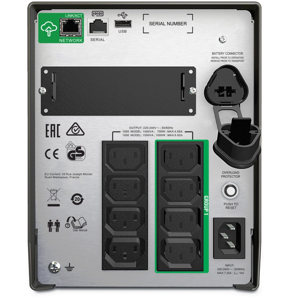 Onduleur APC Smart-UPS 1000VA APC-SMART-UPS-1000VA-230V-SMT1000IC Maroc