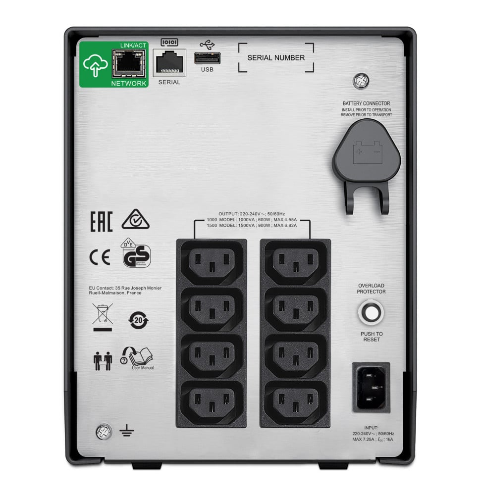 Onduleur APC Smart-UPS SMC 1 APC-SMART-UPS-SMC-1-KVA-230V-AVEC-SMARTCONNECT-SMC1000IC Maroc