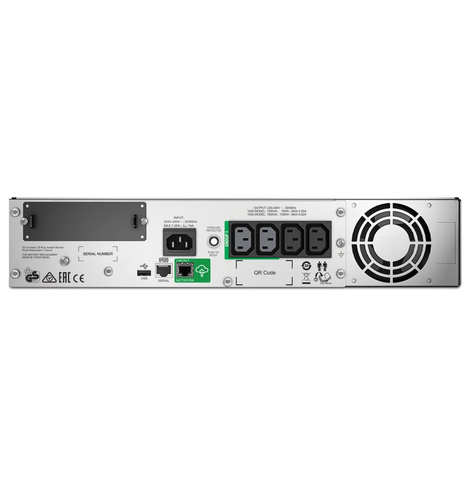 Onduleur APC Smart-UPS SMT 1500VA APC-SMART-UPS-SMT-1500VA-230V-RACK-SMARTCONNECT-SMT1500RMI2UC Maroc