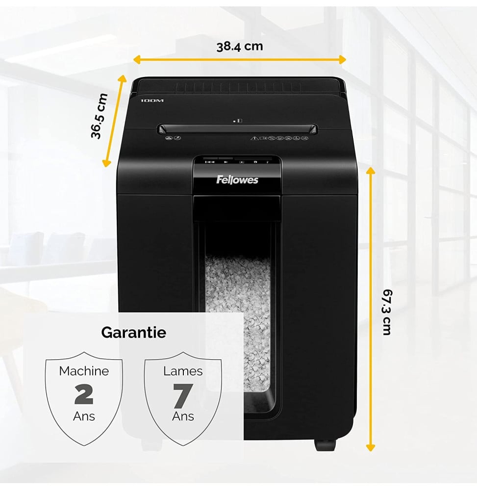 Destructeur de documents Fellowes AutoMax 100M 4629201 vue produit galerie 2