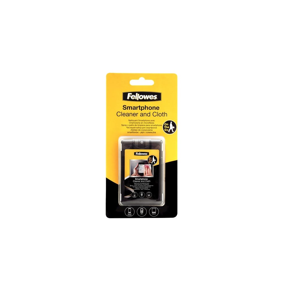 Kit nettoyage Fellowes avec Chamoisine en Microfibres pour smartphones 9910601 vue produit galerie 2