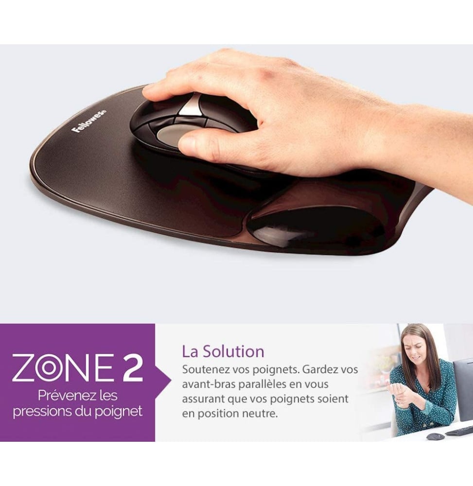 Tapis de souris Fellowes Gel Crystal 9112101 Maroc