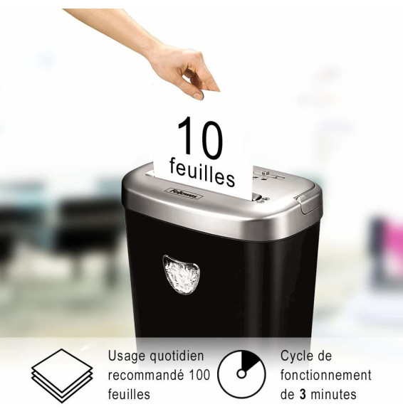 Destructeur de documents Fellowes Powershred 53C 4653101 Maroc