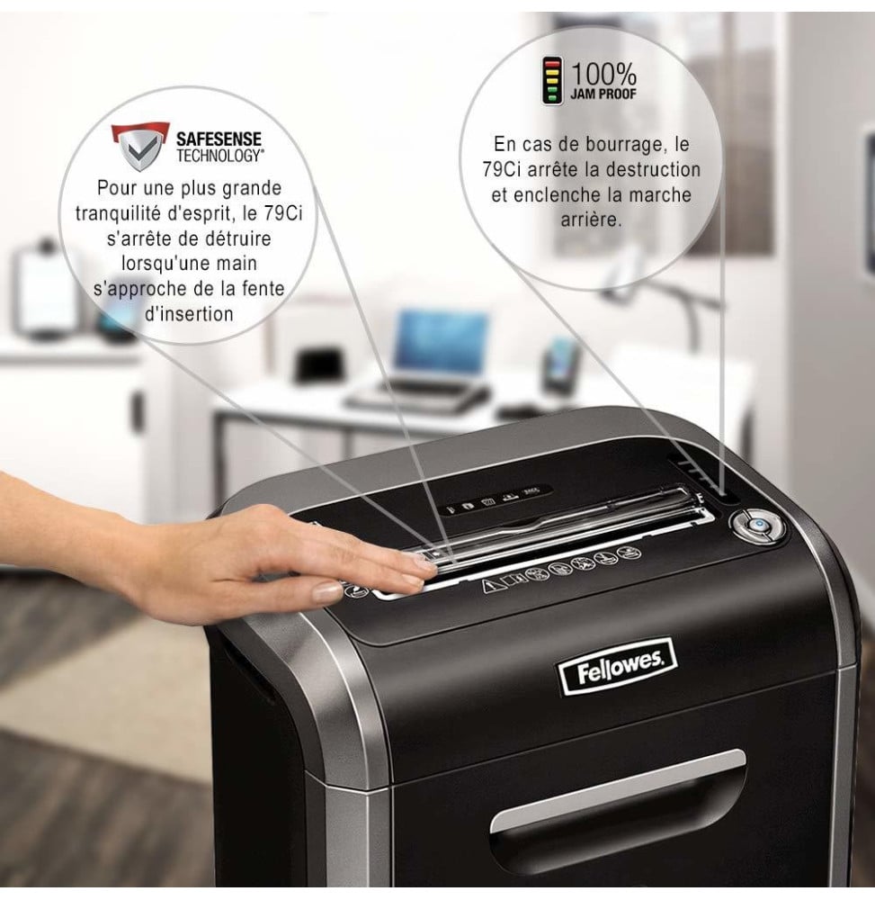 Destructeur de documents Fellowes Powershred 79Ci 4679001 vue produit galerie 2