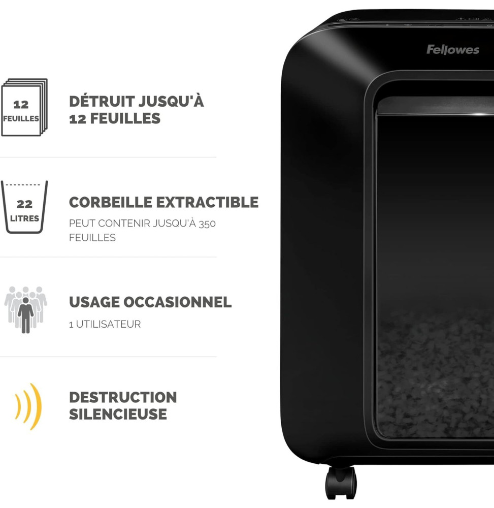 Destructeur de documents Fellowes Powershred LX200 5502201 Maroc