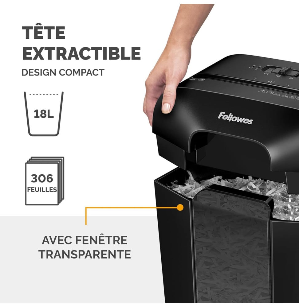 Destructeur de documents Fellowes Powershred LX70 4407501 vue produit galerie 3