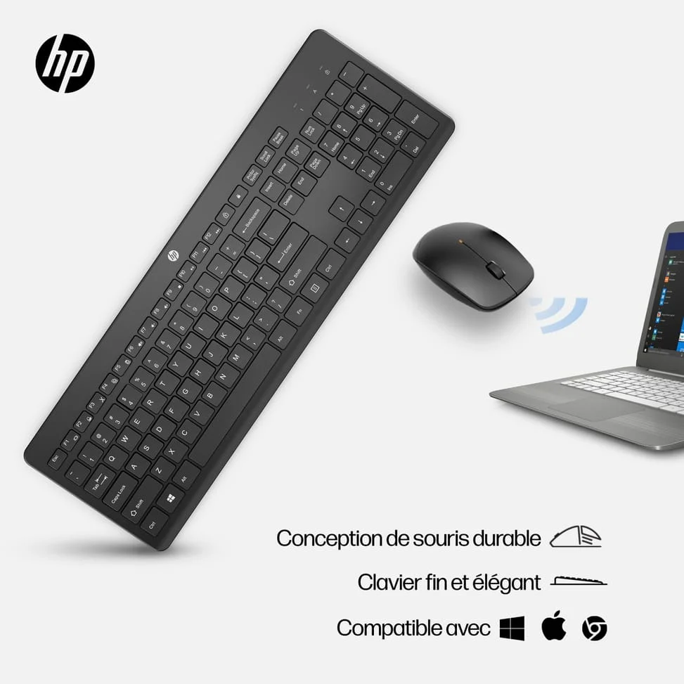 Pack Clavier et Souris HP Ensemble clavier et souris sans fil 230 Ensemble clavier et souris sans fil HP 230 18H24AA — galerie 6, livraison Global Zone à Fès