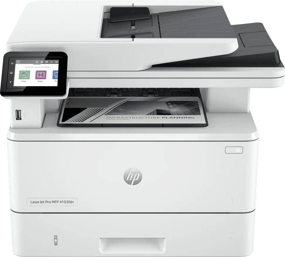 Imprimante Multifonction HP multifonction HP LaserJet Pro 4103fdn 2Z628A — vue principale