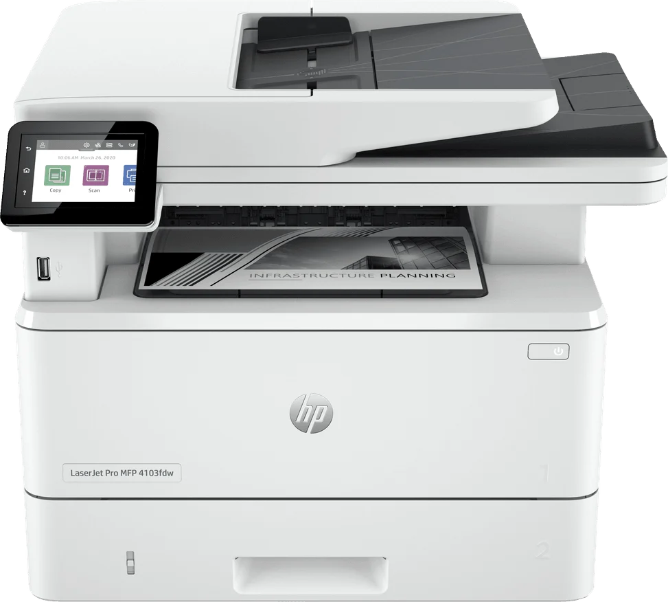 Imprimante Multifonction HP LaserJet Pro 4103fdw 2Z629A — vue principale
