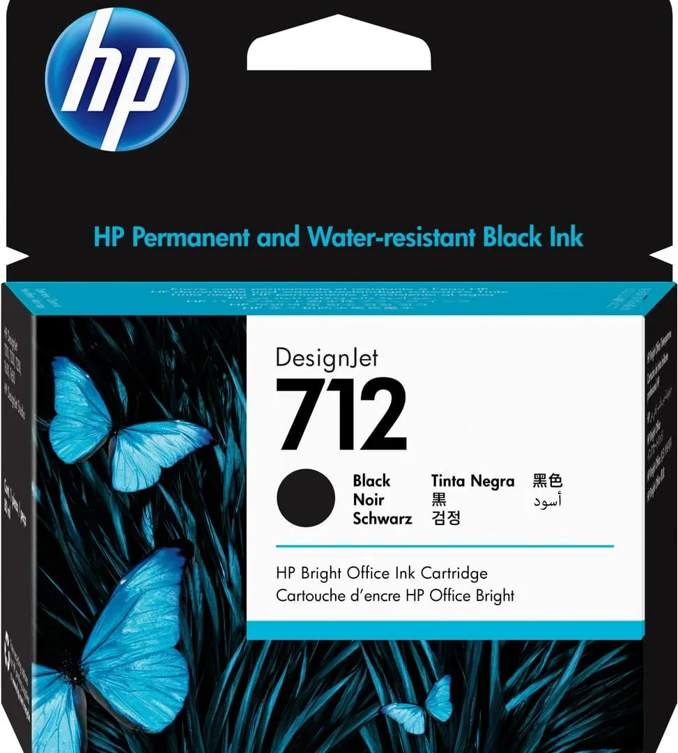 Cartouche d'Encre HP 712 Noir - Cartouche d'encre grande capacité HP d'origine 3ED71A — vue principale