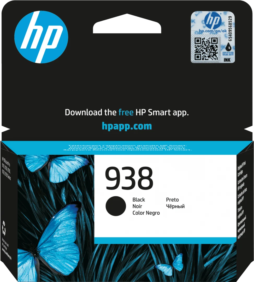 Cartouche d'Encre HP 938 Noir - Cartouche d'encre HP d'origine 4S6X8PE — vue principale